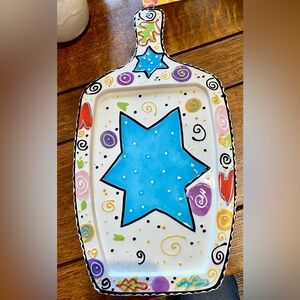 With Love, Joanne delomba for Lotus a Celebratory Tray W/Handle.  EUC.  16x8.5